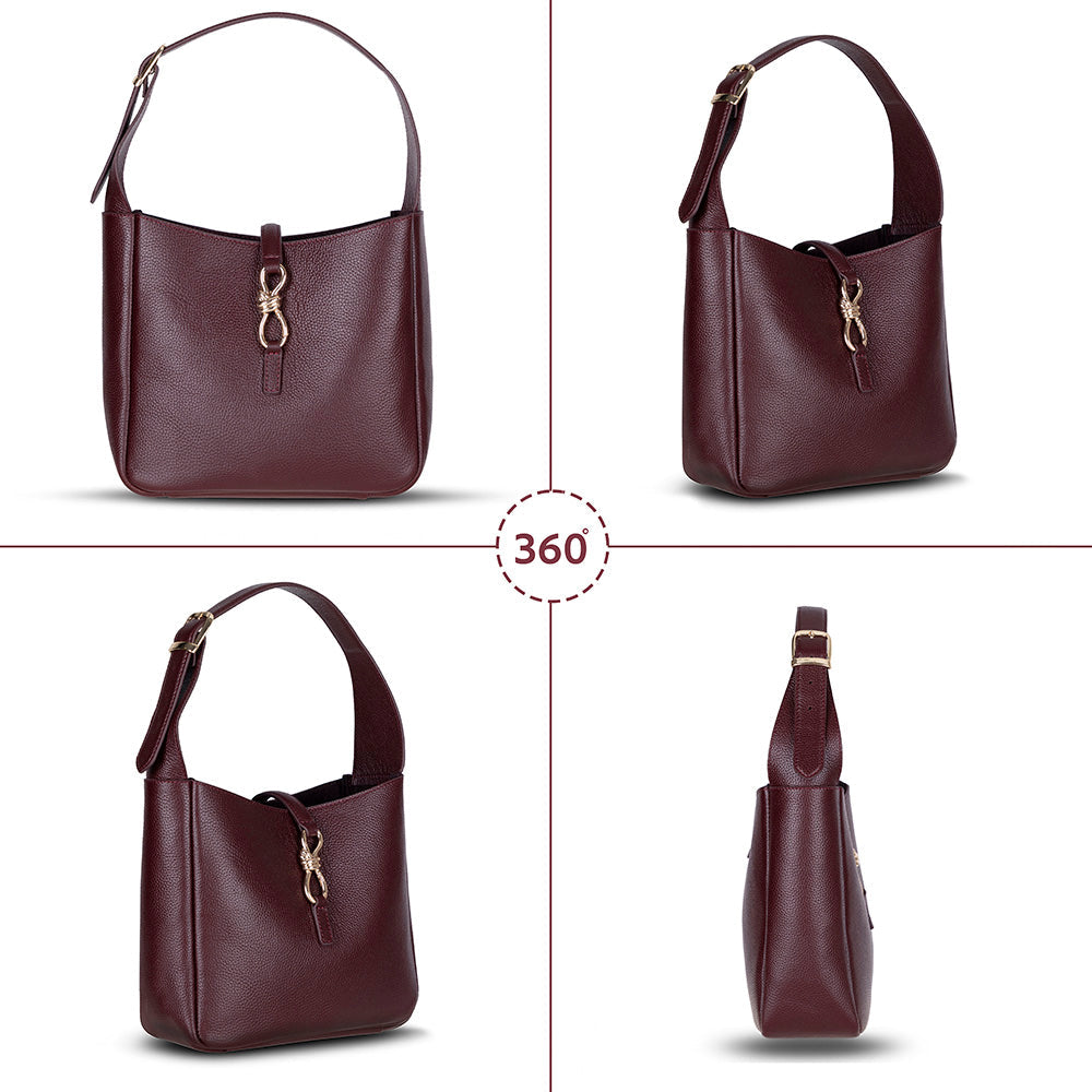 Azura Women’s Leather Shoulder Bag – Genuine Leather Handbag for Everyday Elegance | Minimal & Handcrafted