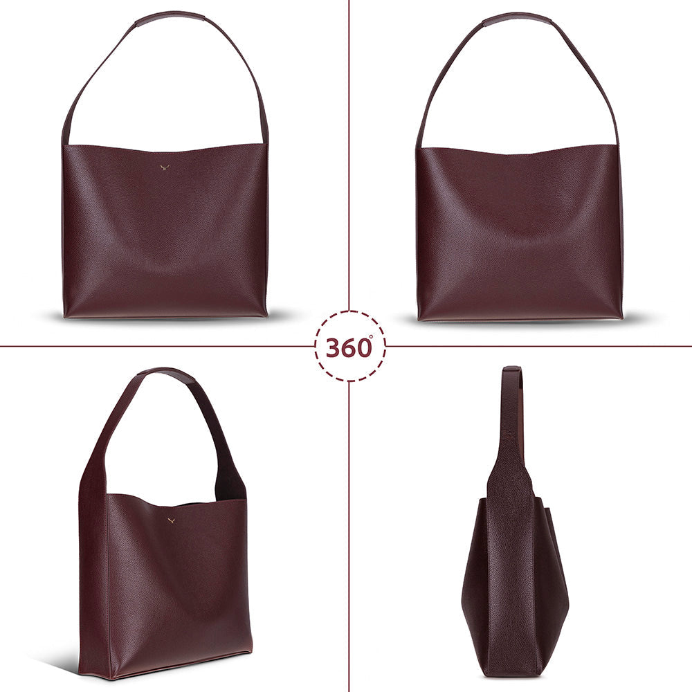 Azura Women’s Leather Shoulder Bag – Genuine Leather Handbag for Everyday Elegance | Minimal & Handcrafted