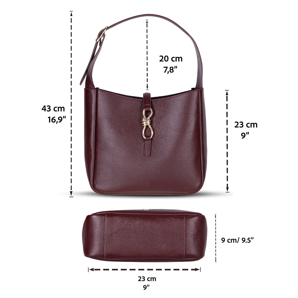 Azura Women’s Leather Shoulder Bag – Genuine Leather Handbag for Everyday Elegance | Minimal & Handcrafted