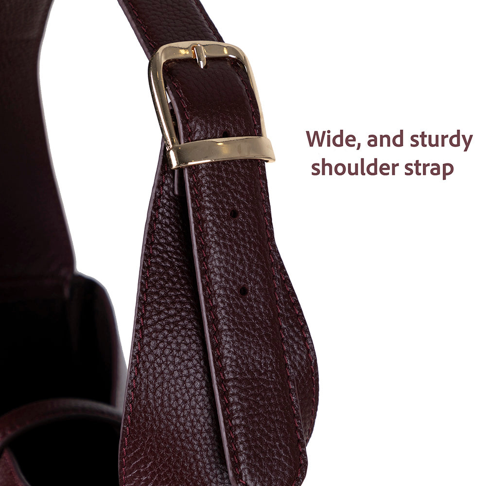 Azura Women’s Leather Shoulder Bag – Genuine Leather Handbag for Everyday Elegance | Minimal & Handcrafted