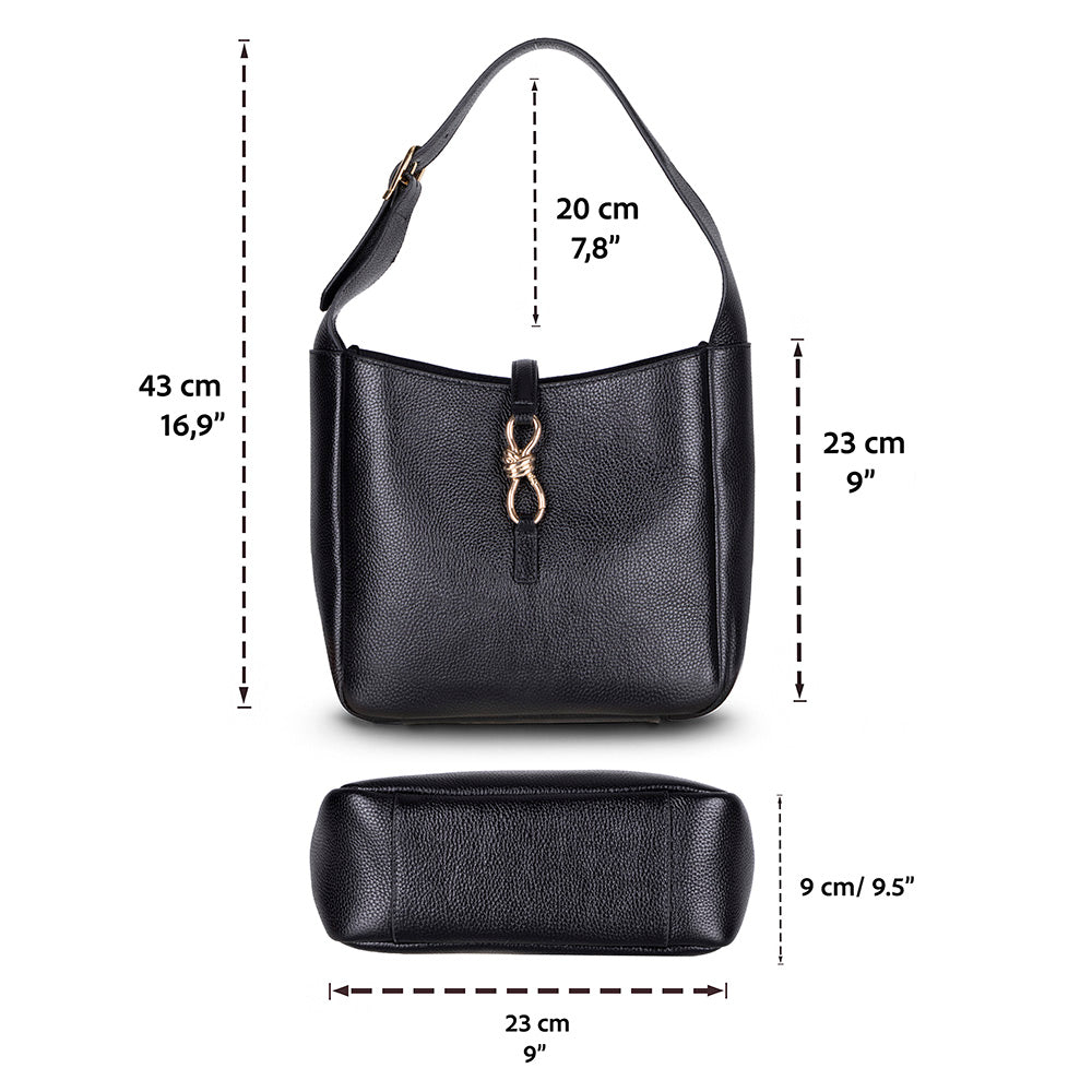 Azura Women’s Leather Shoulder Bag – Genuine Leather Handbag for Everyday Elegance | Minimal & Handcrafted
