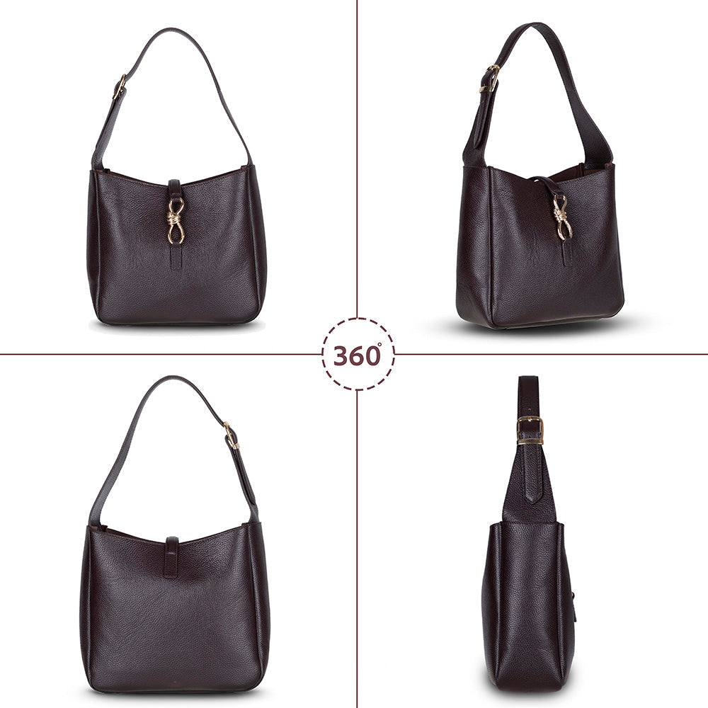 Azura Women’s Leather Shoulder Bag – Genuine Leather Handbag for Everyday Elegance | Minimal & Handcrafted