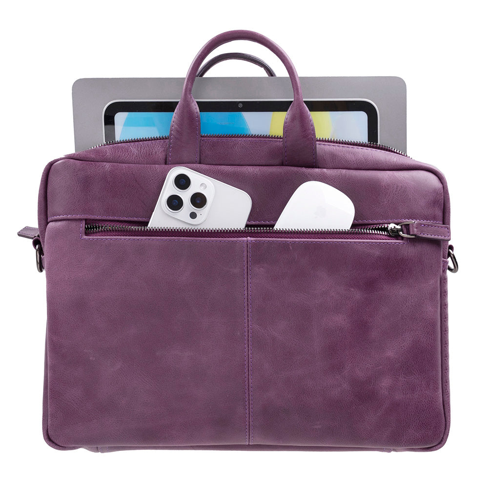 Apollo Leather Business Briefcase / Laptop Case 16"