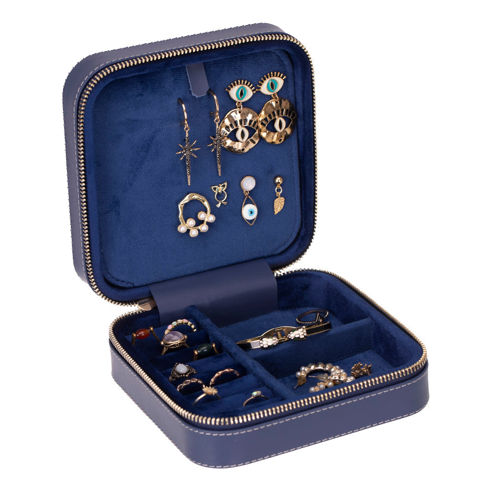 Amanda Leather Jewelry Box, Medium