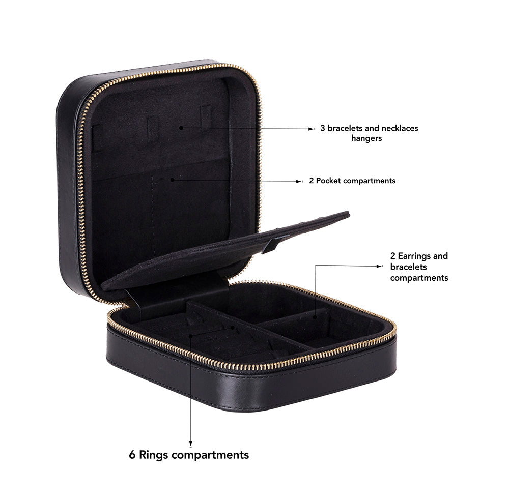 Amanda Leather Jewelry Box, Large