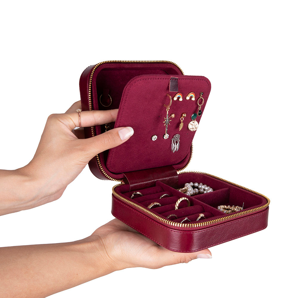 Amanda Leather Jewelry Box, Large