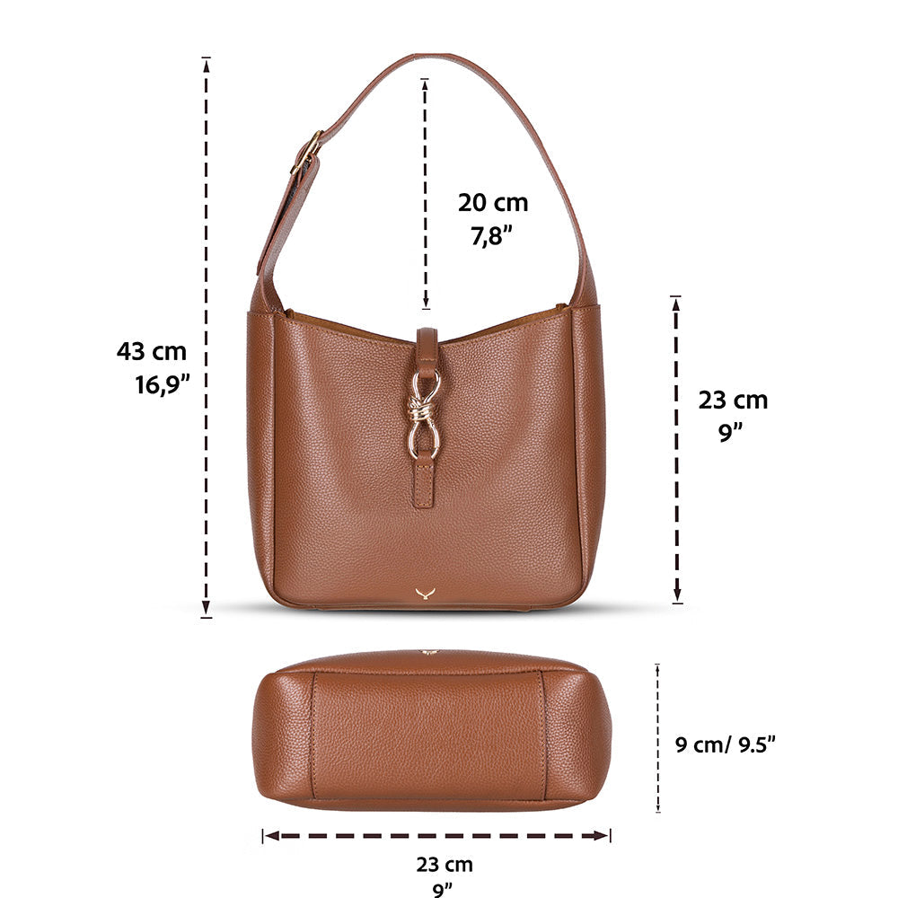 Azura Women’s Leather Shoulder Bag – Genuine Leather Handbag for Everyday Elegance | Minimal & Handcrafted