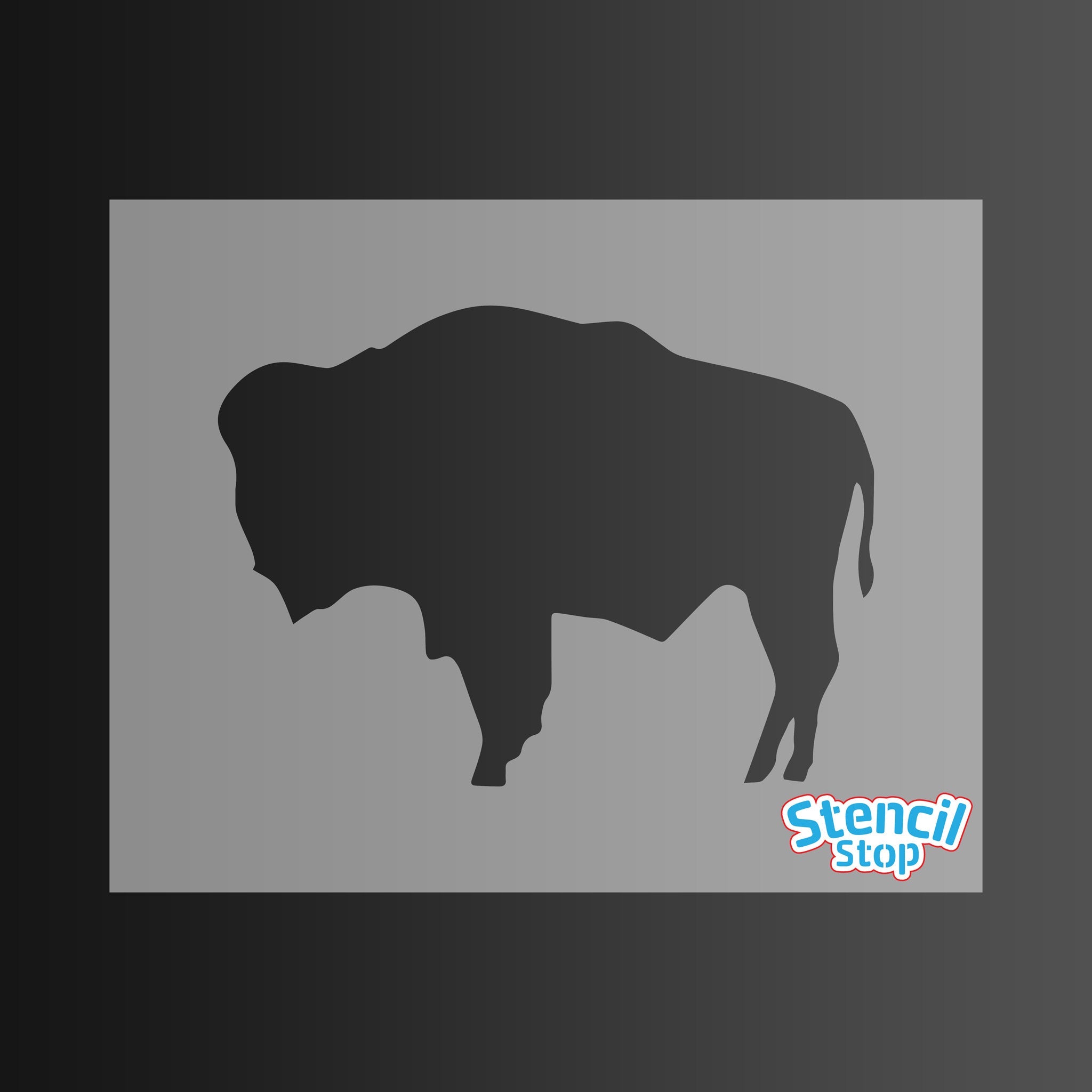 Wyoming State Flag Buffalo Stencil